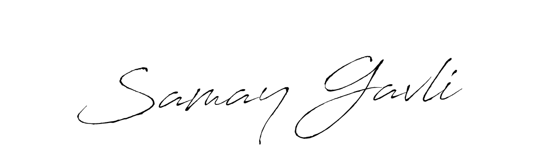 How to make Samay Gavli name signature. Use Antro_Vectra style for creating short signs online. This is the latest handwritten sign. Samay Gavli signature style 6 images and pictures png