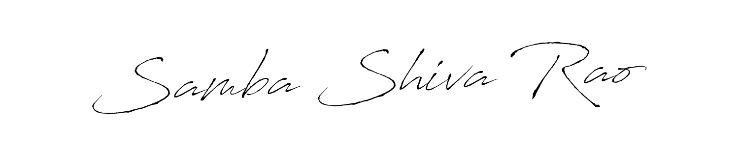 It looks lik you need a new signature style for name Samba Shiva Rao. Design unique handwritten (Antro_Vectra) signature with our free signature maker in just a few clicks. Samba Shiva Rao signature style 6 images and pictures png