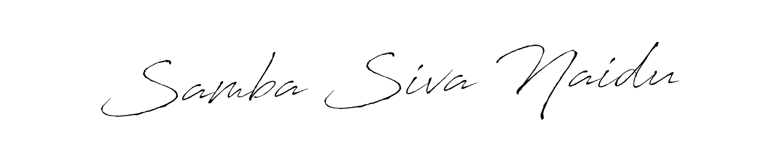 Make a beautiful signature design for name Samba Siva Naidu. With this signature (Antro_Vectra) style, you can create a handwritten signature for free. Samba Siva Naidu signature style 6 images and pictures png