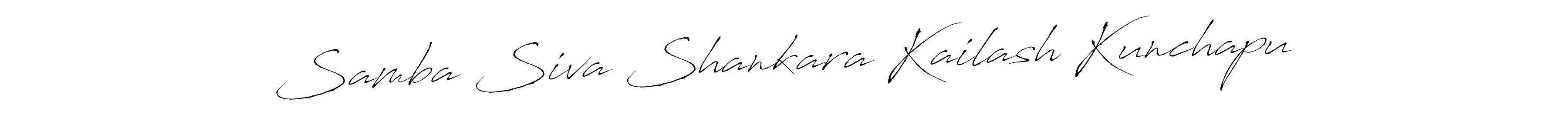 Make a beautiful signature design for name Samba Siva Shankara Kailash Kunchapu. With this signature (Antro_Vectra) style, you can create a handwritten signature for free. Samba Siva Shankara Kailash Kunchapu signature style 6 images and pictures png