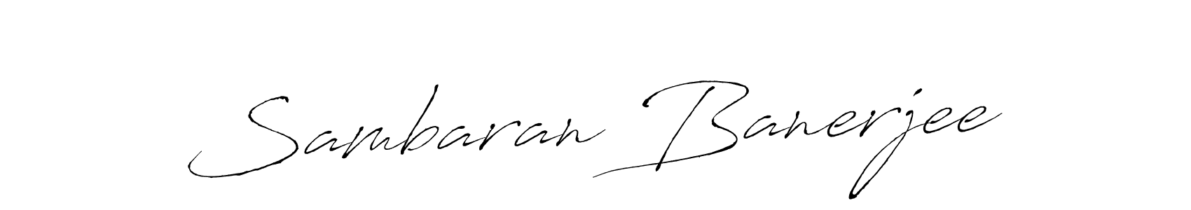 Create a beautiful signature design for name Sambaran Banerjee. With this signature (Antro_Vectra) fonts, you can make a handwritten signature for free. Sambaran Banerjee signature style 6 images and pictures png