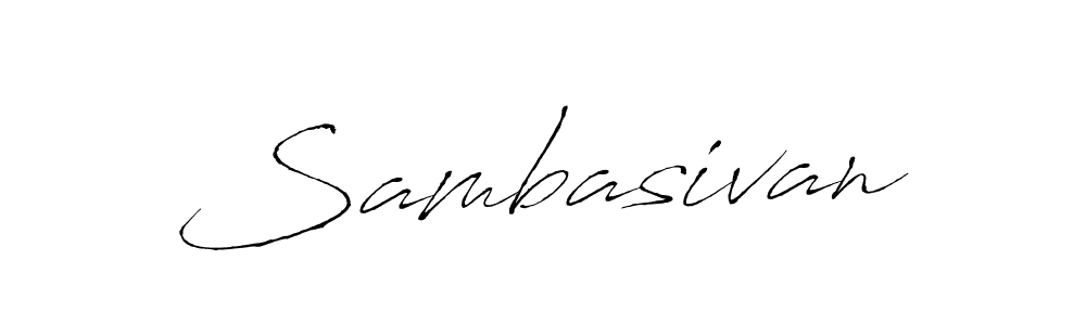 Make a beautiful signature design for name Sambasivan. With this signature (Antro_Vectra) style, you can create a handwritten signature for free. Sambasivan signature style 6 images and pictures png