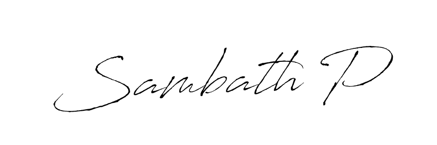 if you are searching for the best signature style for your name Sambath P. so please give up your signature search. here we have designed multiple signature styles  using Antro_Vectra. Sambath P signature style 6 images and pictures png