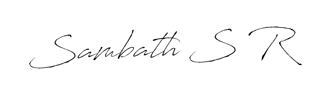You should practise on your own different ways (Antro_Vectra) to write your name (Sambath S R) in signature. don't let someone else do it for you. Sambath S R signature style 6 images and pictures png