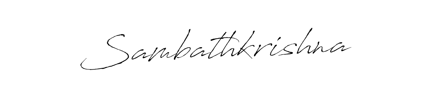 Sambathkrishna stylish signature style. Best Handwritten Sign (Antro_Vectra) for my name. Handwritten Signature Collection Ideas for my name Sambathkrishna. Sambathkrishna signature style 6 images and pictures png