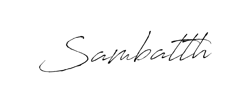 How to make Sambatth signature? Antro_Vectra is a professional autograph style. Create handwritten signature for Sambatth name. Sambatth signature style 6 images and pictures png