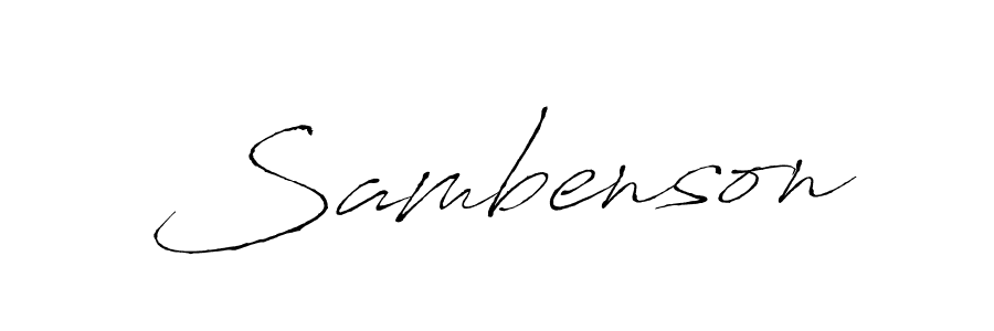 Sambenson stylish signature style. Best Handwritten Sign (Antro_Vectra) for my name. Handwritten Signature Collection Ideas for my name Sambenson. Sambenson signature style 6 images and pictures png