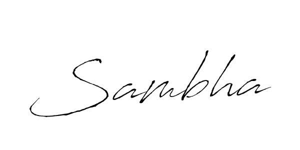 You should practise on your own different ways (Antro_Vectra) to write your name (Sambha) in signature. don't let someone else do it for you. Sambha signature style 6 images and pictures png