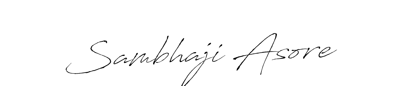 How to make Sambhaji Asore name signature. Use Antro_Vectra style for creating short signs online. This is the latest handwritten sign. Sambhaji Asore signature style 6 images and pictures png