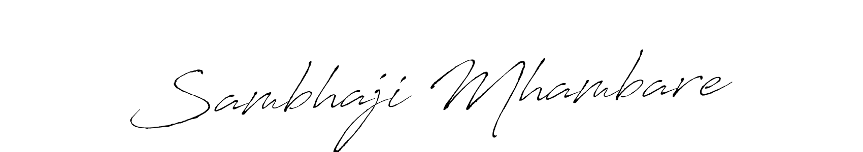 How to make Sambhaji Mhambare name signature. Use Antro_Vectra style for creating short signs online. This is the latest handwritten sign. Sambhaji Mhambare signature style 6 images and pictures png