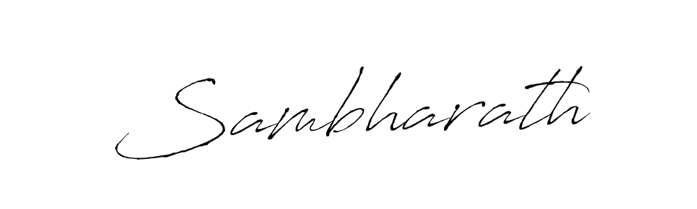 Use a signature maker to create a handwritten signature online. With this signature software, you can design (Antro_Vectra) your own signature for name Sambharath. Sambharath signature style 6 images and pictures png