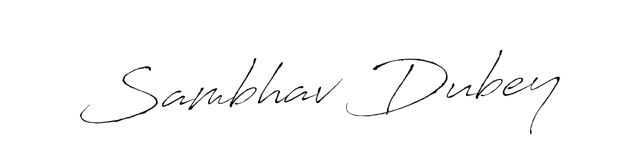 Sambhav Dubey stylish signature style. Best Handwritten Sign (Antro_Vectra) for my name. Handwritten Signature Collection Ideas for my name Sambhav Dubey. Sambhav Dubey signature style 6 images and pictures png