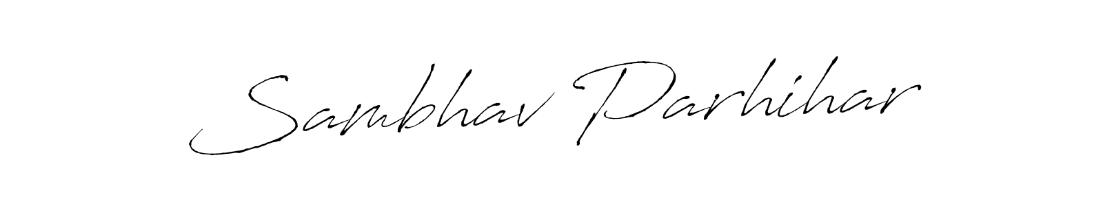 Also we have Sambhav Parhihar name is the best signature style. Create professional handwritten signature collection using Antro_Vectra autograph style. Sambhav Parhihar signature style 6 images and pictures png