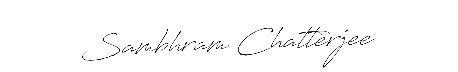 Create a beautiful signature design for name Sambhram Chatterjee. With this signature (Antro_Vectra) fonts, you can make a handwritten signature for free. Sambhram Chatterjee signature style 6 images and pictures png