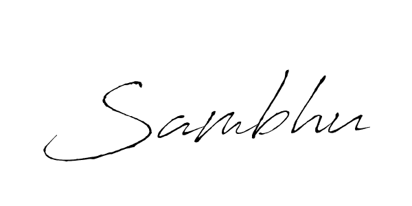 Use a signature maker to create a handwritten signature online. With this signature software, you can design (Antro_Vectra) your own signature for name Sambhu. Sambhu signature style 6 images and pictures png