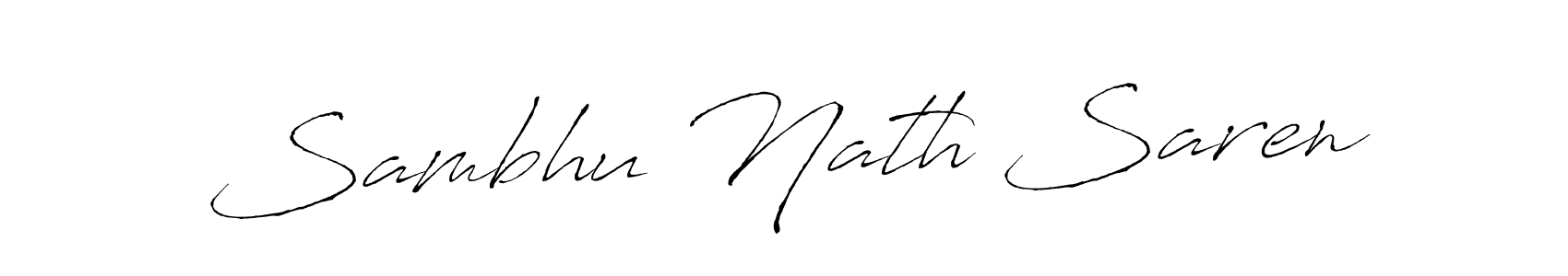 Create a beautiful signature design for name Sambhu Nath Saren. With this signature (Antro_Vectra) fonts, you can make a handwritten signature for free. Sambhu Nath Saren signature style 6 images and pictures png