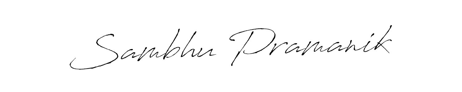 Make a beautiful signature design for name Sambhu Pramanik. With this signature (Antro_Vectra) style, you can create a handwritten signature for free. Sambhu Pramanik signature style 6 images and pictures png