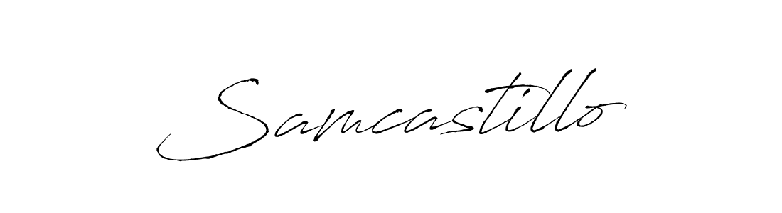 Make a beautiful signature design for name Samcastillo. With this signature (Antro_Vectra) style, you can create a handwritten signature for free. Samcastillo signature style 6 images and pictures png