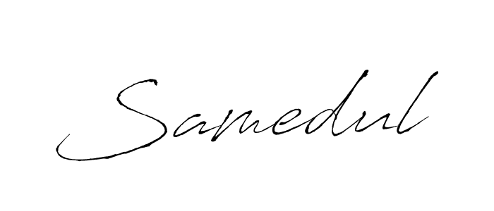 Antro_Vectra is a professional signature style that is perfect for those who want to add a touch of class to their signature. It is also a great choice for those who want to make their signature more unique. Get Samedul name to fancy signature for free. Samedul signature style 6 images and pictures png