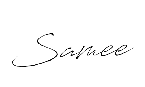 Make a beautiful signature design for name Samee. With this signature (Antro_Vectra) style, you can create a handwritten signature for free. Samee signature style 6 images and pictures png