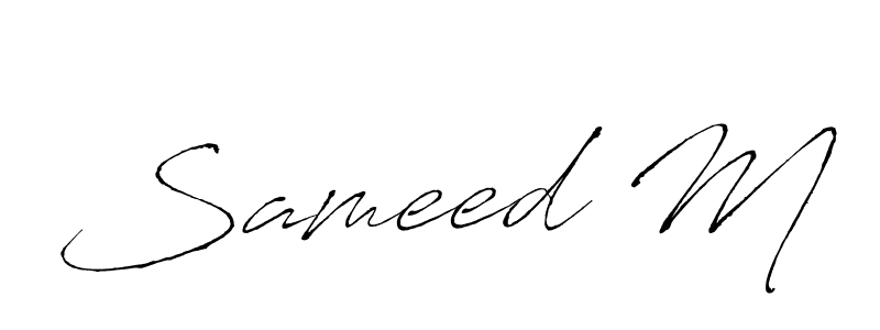 How to make Sameed M signature? Antro_Vectra is a professional autograph style. Create handwritten signature for Sameed M name. Sameed M signature style 6 images and pictures png
