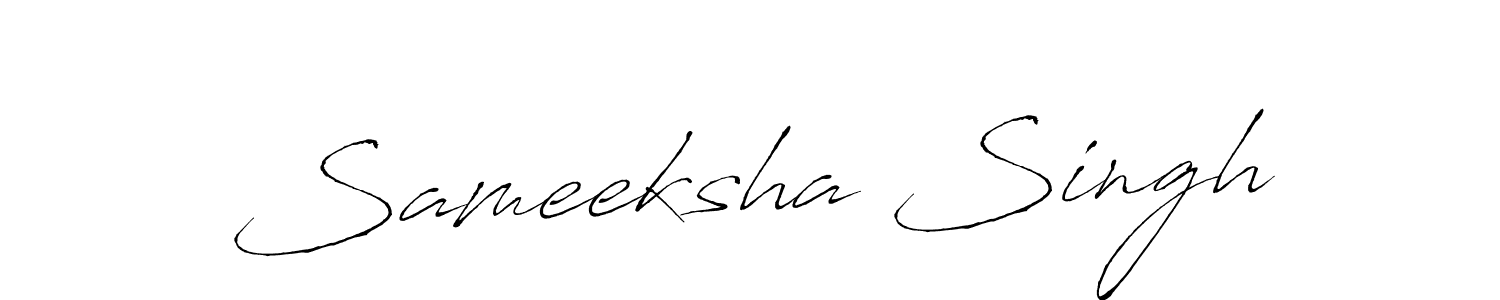 Sameeksha Singh stylish signature style. Best Handwritten Sign (Antro_Vectra) for my name. Handwritten Signature Collection Ideas for my name Sameeksha Singh. Sameeksha Singh signature style 6 images and pictures png
