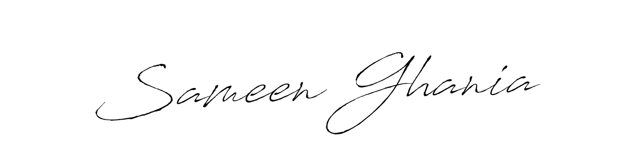 Sameen Ghania stylish signature style. Best Handwritten Sign (Antro_Vectra) for my name. Handwritten Signature Collection Ideas for my name Sameen Ghania. Sameen Ghania signature style 6 images and pictures png