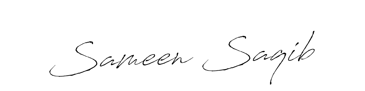 How to make Sameen Saqib signature? Antro_Vectra is a professional autograph style. Create handwritten signature for Sameen Saqib name. Sameen Saqib signature style 6 images and pictures png