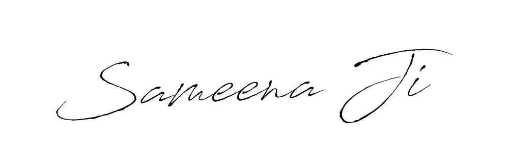 Use a signature maker to create a handwritten signature online. With this signature software, you can design (Antro_Vectra) your own signature for name Sameena Ji. Sameena Ji signature style 6 images and pictures png