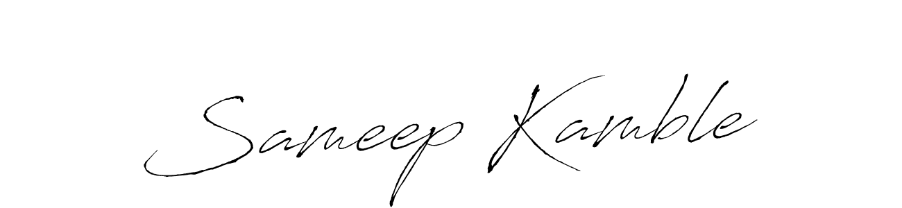 How to make Sameep Kamble name signature. Use Antro_Vectra style for creating short signs online. This is the latest handwritten sign. Sameep Kamble signature style 6 images and pictures png