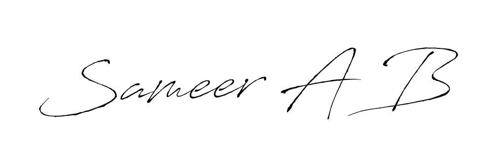 You should practise on your own different ways (Antro_Vectra) to write your name (Sameer A B) in signature. don't let someone else do it for you. Sameer A B signature style 6 images and pictures png