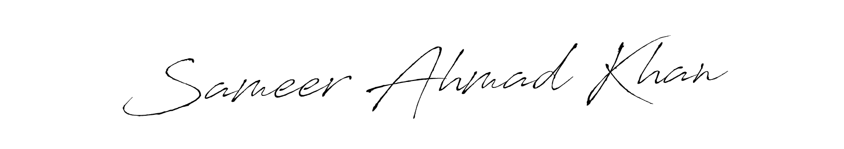 This is the best signature style for the Sameer Ahmad Khan name. Also you like these signature font (Antro_Vectra). Mix name signature. Sameer Ahmad Khan signature style 6 images and pictures png
