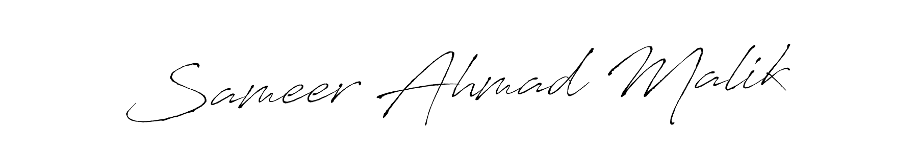 Use a signature maker to create a handwritten signature online. With this signature software, you can design (Antro_Vectra) your own signature for name Sameer Ahmad Malik. Sameer Ahmad Malik signature style 6 images and pictures png