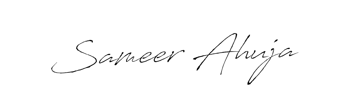 Make a short Sameer Ahuja signature style. Manage your documents anywhere anytime using Antro_Vectra. Create and add eSignatures, submit forms, share and send files easily. Sameer Ahuja signature style 6 images and pictures png