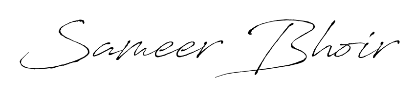 Enhance your business communications with Sameer Bhoir signature in Antro_Vectra lettering. Clean, modern, and universally compatible. Sameer Bhoir signature style 6 images and pictures png