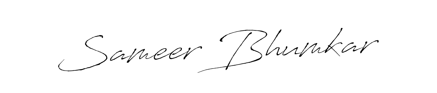 Design your own signature with our free online signature maker. With this signature software, you can create a handwritten (Antro_Vectra) signature for name Sameer Bhumkar. Sameer Bhumkar signature style 6 images and pictures png