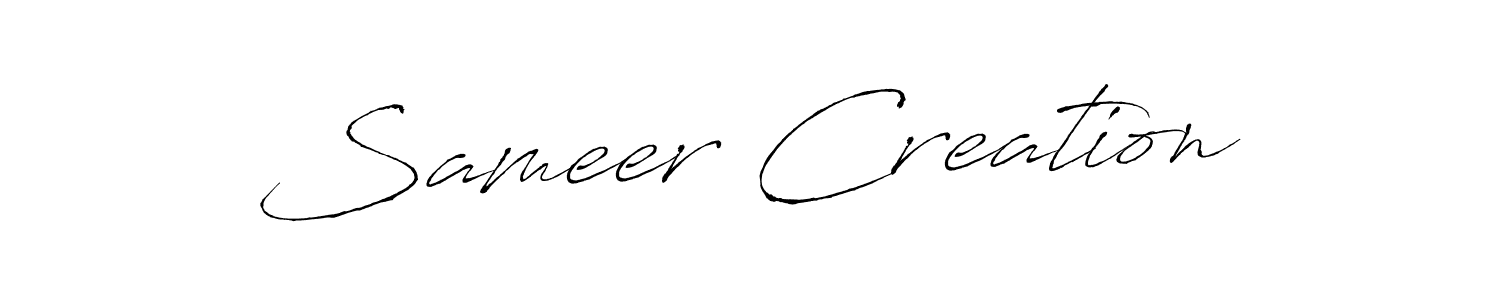 Design your own signature with our free online signature maker. With this signature software, you can create a handwritten (Antro_Vectra) signature for name Sameer Creation. Sameer Creation signature style 6 images and pictures png