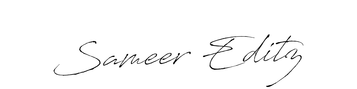 It looks lik you need a new signature style for name Sameer Editz. Design unique handwritten (Antro_Vectra) signature with our free signature maker in just a few clicks. Sameer Editz signature style 6 images and pictures png