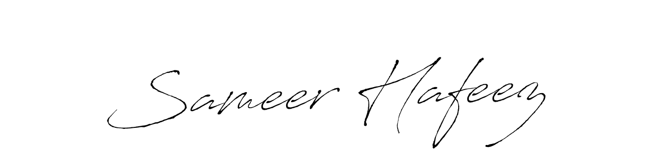 Make a beautiful signature design for name Sameer Hafeez. With this signature (Antro_Vectra) style, you can create a handwritten signature for free. Sameer Hafeez signature style 6 images and pictures png