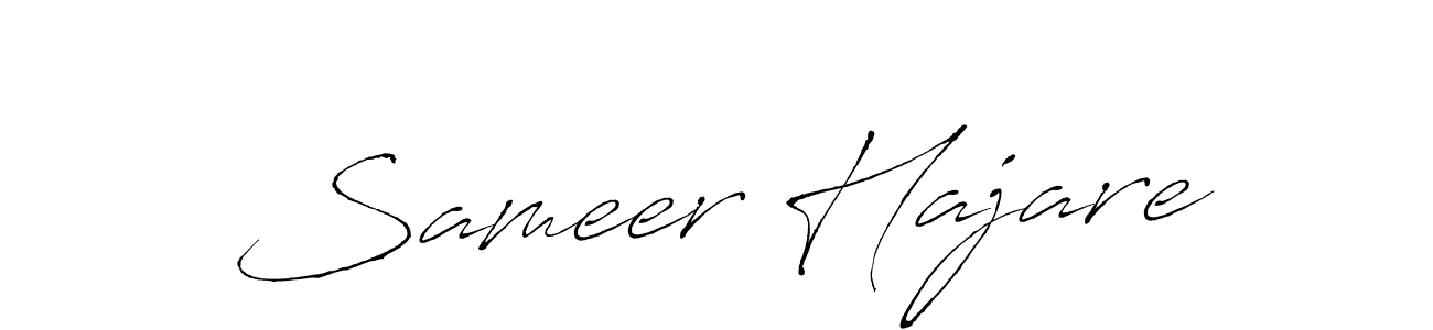 Create a beautiful signature design for name Sameer Hajare. With this signature (Antro_Vectra) fonts, you can make a handwritten signature for free. Sameer Hajare signature style 6 images and pictures png