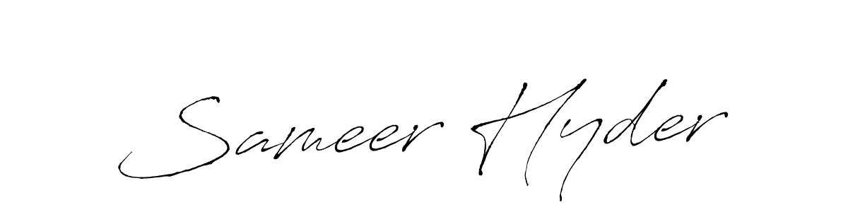 It looks lik you need a new signature style for name Sameer Hyder. Design unique handwritten (Antro_Vectra) signature with our free signature maker in just a few clicks. Sameer Hyder signature style 6 images and pictures png