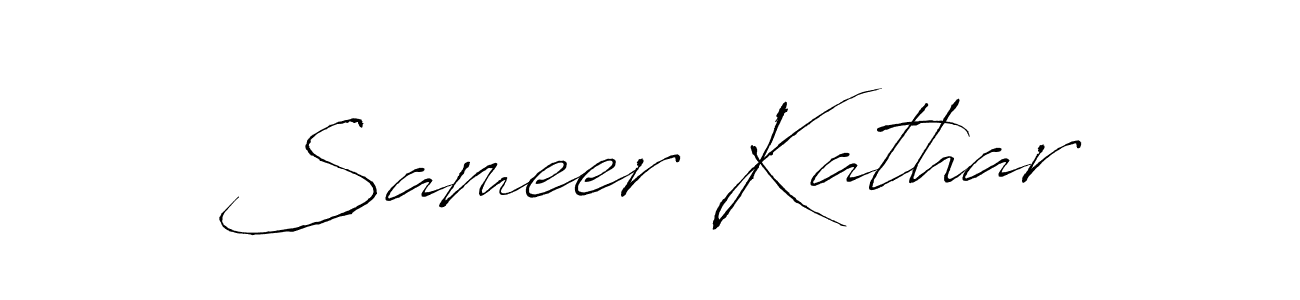 Design your own signature with our free online signature maker. With this signature software, you can create a handwritten (Antro_Vectra) signature for name Sameer Kathar. Sameer Kathar signature style 6 images and pictures png