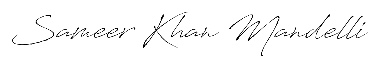 Make a short Sameer Khan Mandelli signature style. Manage your documents anywhere anytime using Antro_Vectra. Create and add eSignatures, submit forms, share and send files easily. Sameer Khan Mandelli signature style 6 images and pictures png