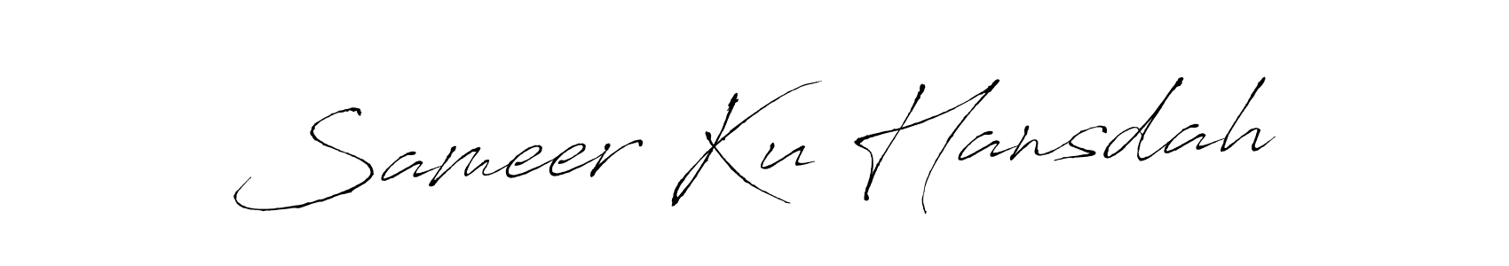 Create a beautiful signature design for name Sameer Ku Hansdah. With this signature (Antro_Vectra) fonts, you can make a handwritten signature for free. Sameer Ku Hansdah signature style 6 images and pictures png