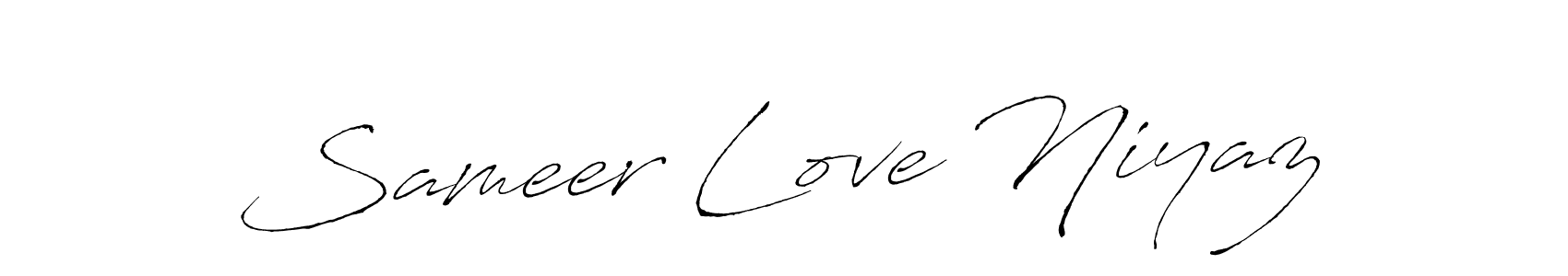 How to make Sameer Love Niyaz name signature. Use Antro_Vectra style for creating short signs online. This is the latest handwritten sign. Sameer Love Niyaz signature style 6 images and pictures png