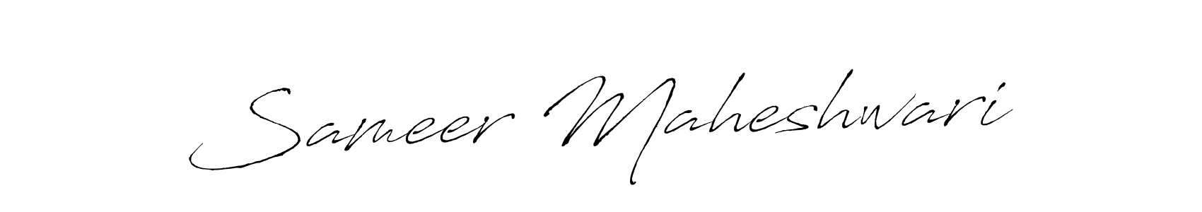 Use a signature maker to create a handwritten signature online. With this signature software, you can design (Antro_Vectra) your own signature for name Sameer Maheshwari. Sameer Maheshwari signature style 6 images and pictures png