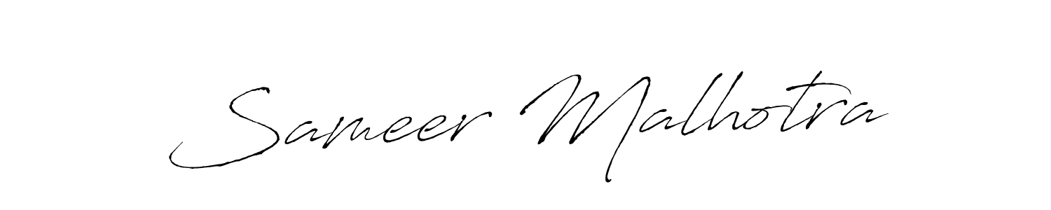How to make Sameer Malhotra signature? Antro_Vectra is a professional autograph style. Create handwritten signature for Sameer Malhotra name. Sameer Malhotra signature style 6 images and pictures png