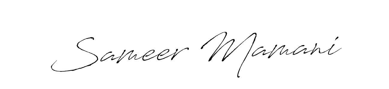 Design your own signature with our free online signature maker. With this signature software, you can create a handwritten (Antro_Vectra) signature for name Sameer Mamani. Sameer Mamani signature style 6 images and pictures png