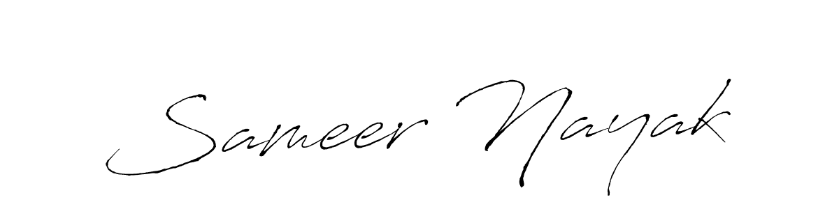 Sameer Nayak stylish signature style. Best Handwritten Sign (Antro_Vectra) for my name. Handwritten Signature Collection Ideas for my name Sameer Nayak. Sameer Nayak signature style 6 images and pictures png