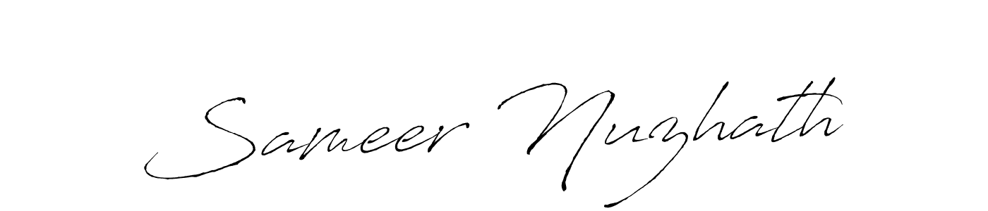 Similarly Antro_Vectra is the best handwritten signature design. Signature creator online .You can use it as an online autograph creator for name Sameer Nuzhath. Sameer Nuzhath signature style 6 images and pictures png